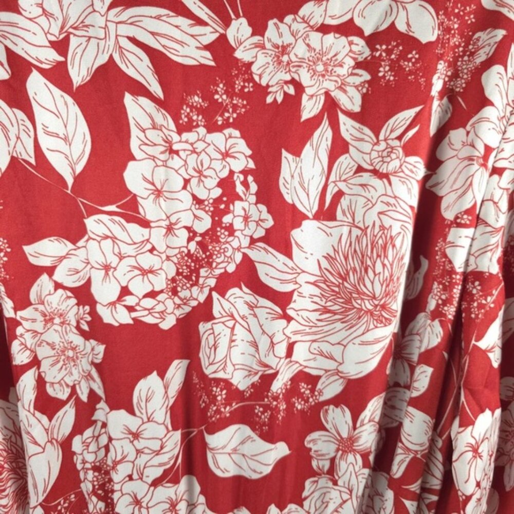 NWT REBECCA MINKOFF Mary Wrap Up Tie‎ Floral Flowy Midi Dress MEDIUM - Picture 11 of 14